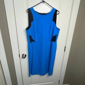 Jones Studio Blue Plus Size Sheath Dress